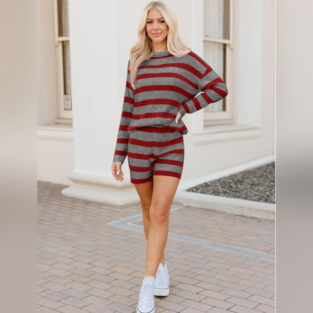 Striped Sweater Lounge Set